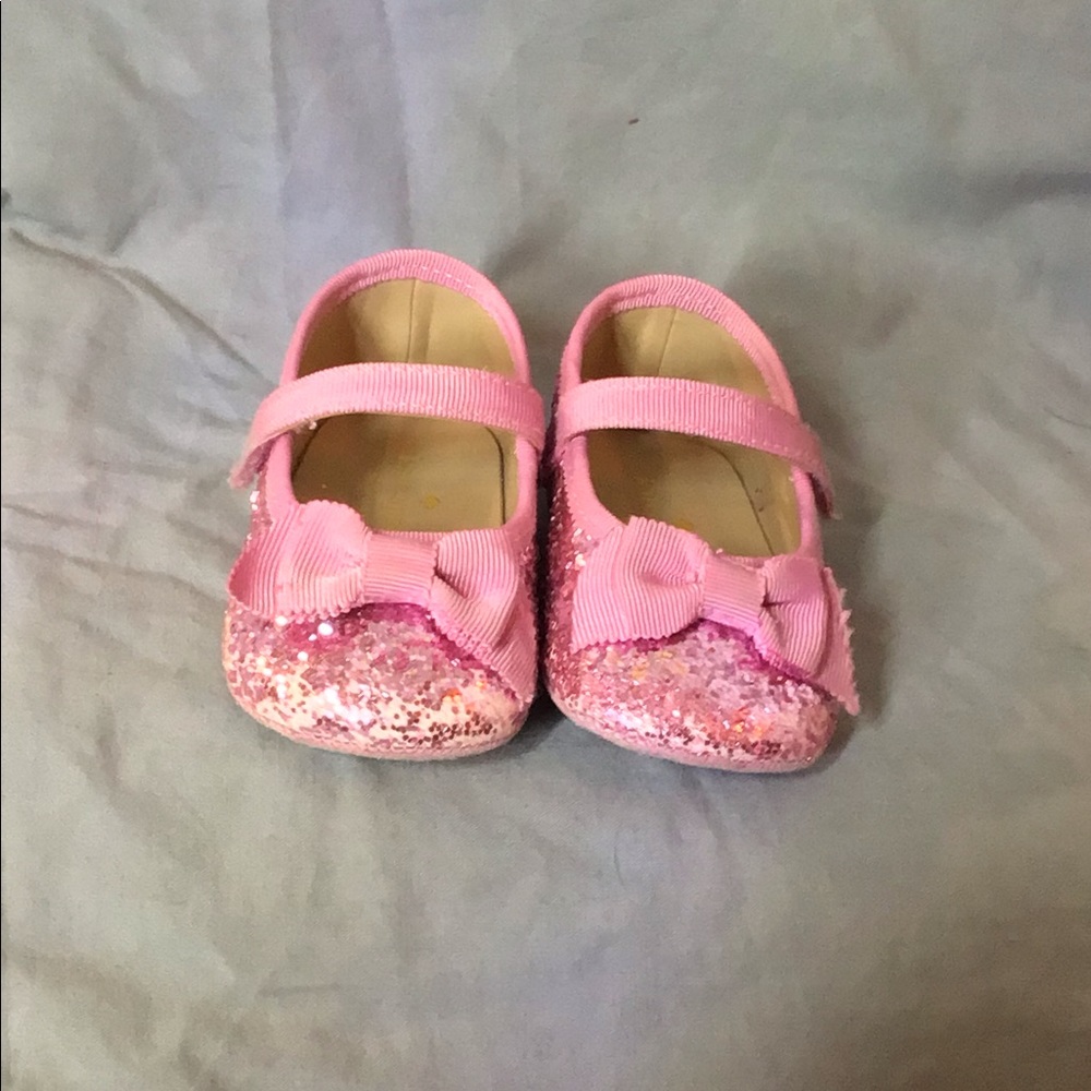 Kate spade girls pink glitter Mary Jane